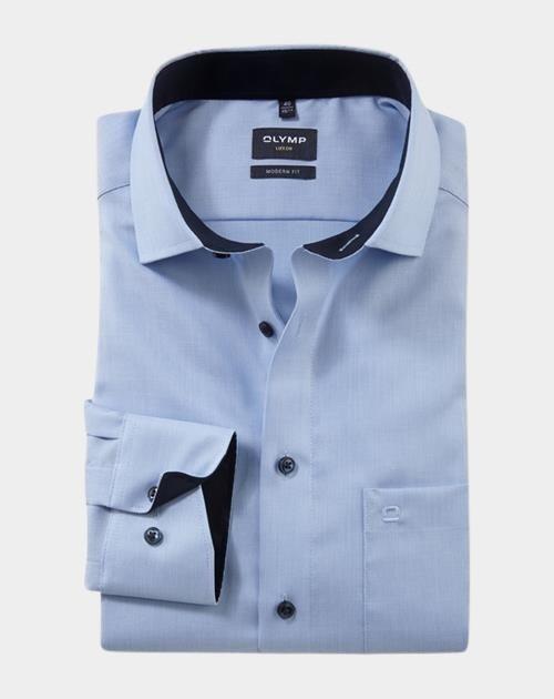 Olymp Business hemd lange mouw Blauw 0400/64 Hemden 040064/10