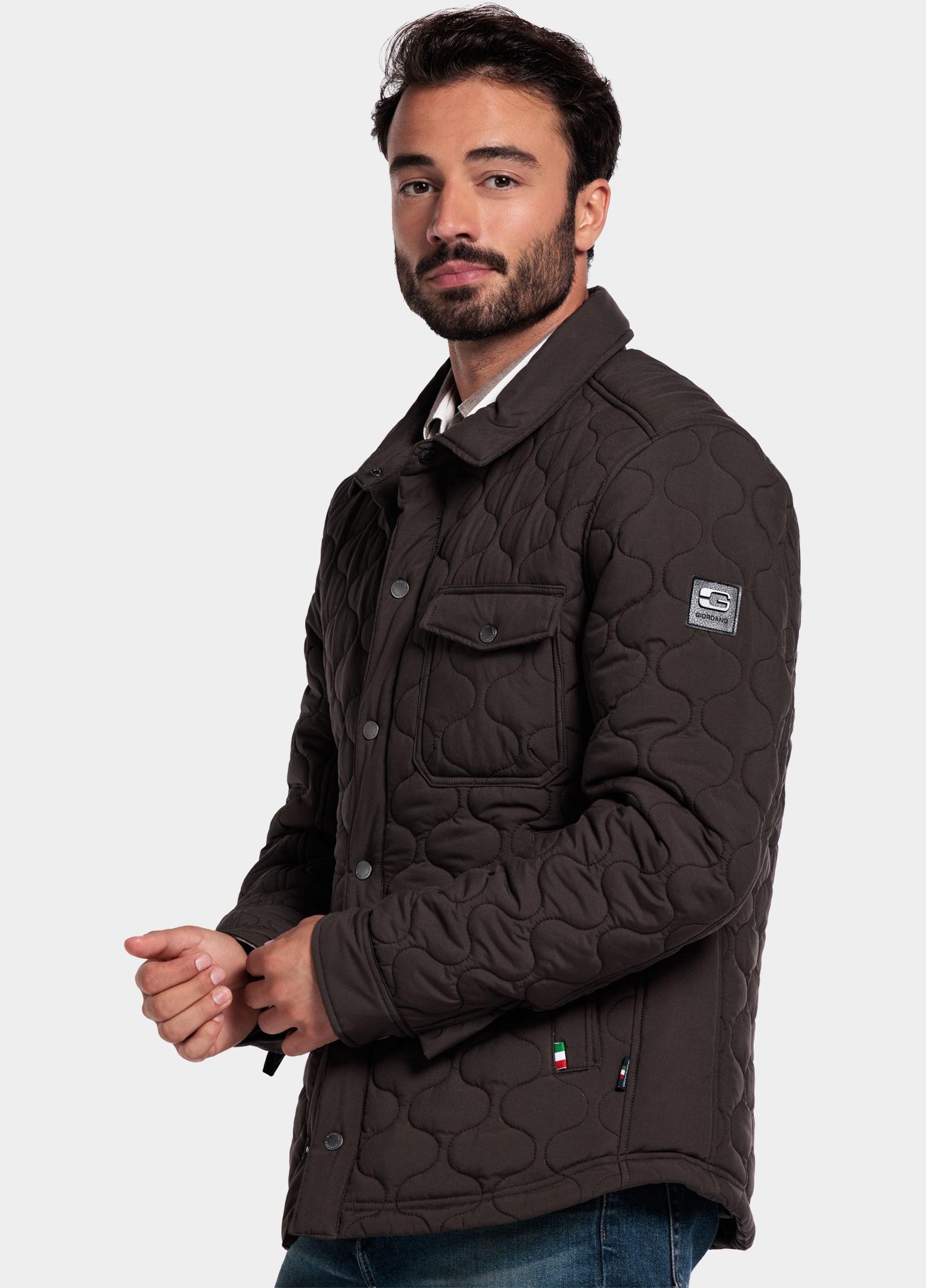 Giordano Winterjas heren Bruin Alfio Short Jacket Light Padd 522654/80