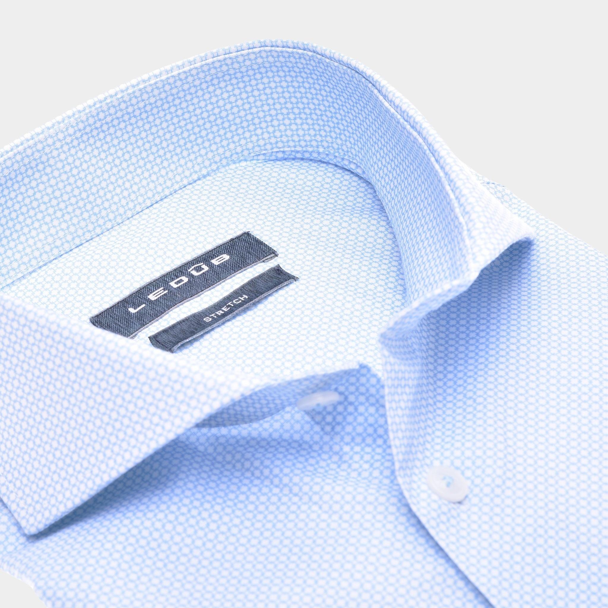 Ledub Business hemd lange mouw Blauw LE24214 SF 5 0142281/130-000-000