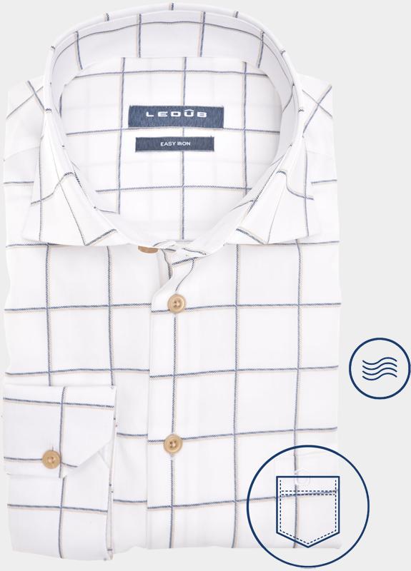 Ledub Business hemd lange mouw Wit  0142295/910-000-000