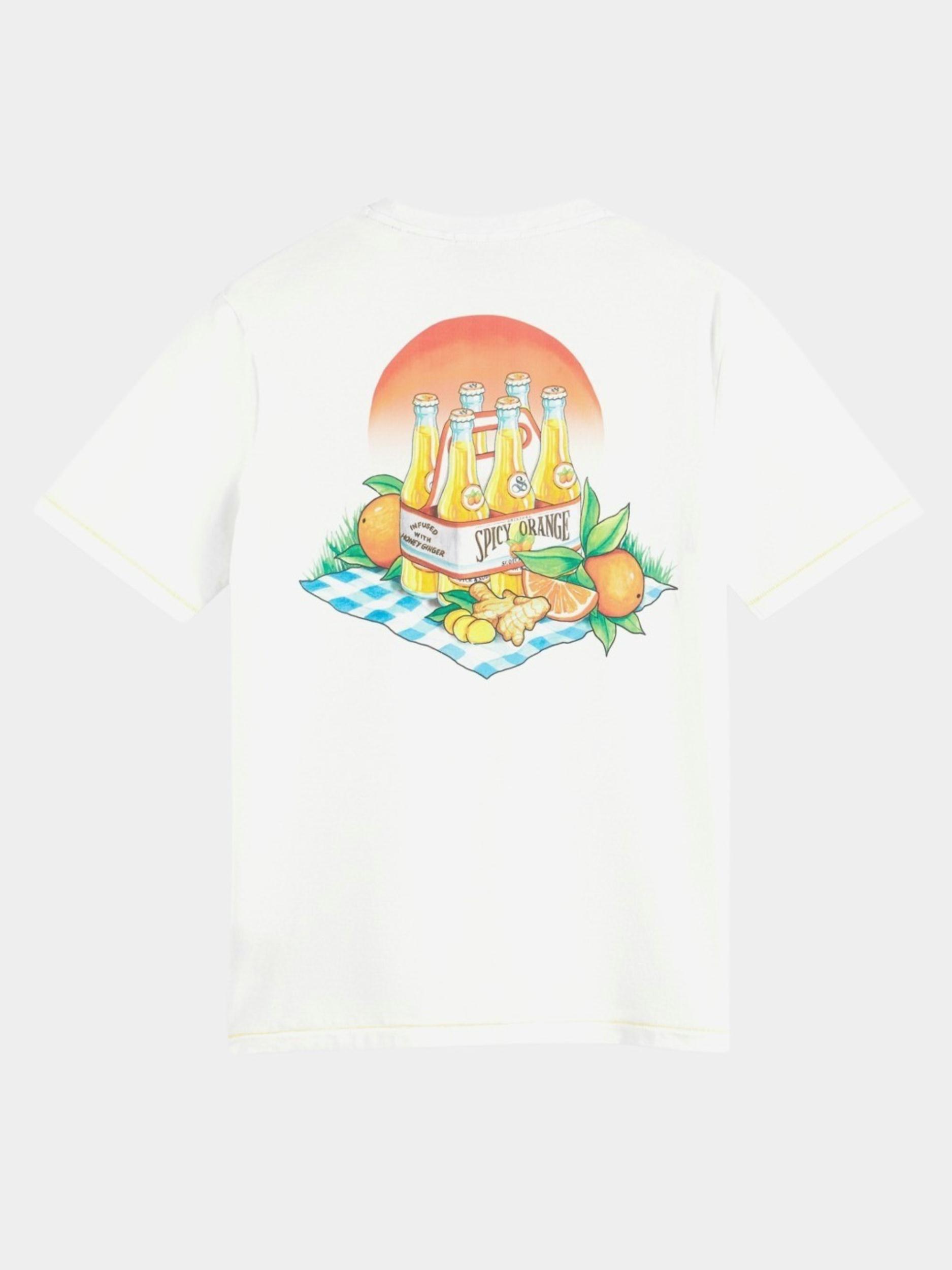 Scotch & Soda T-shirt korte mouw Wit Front & back artwork tee 172463/0006