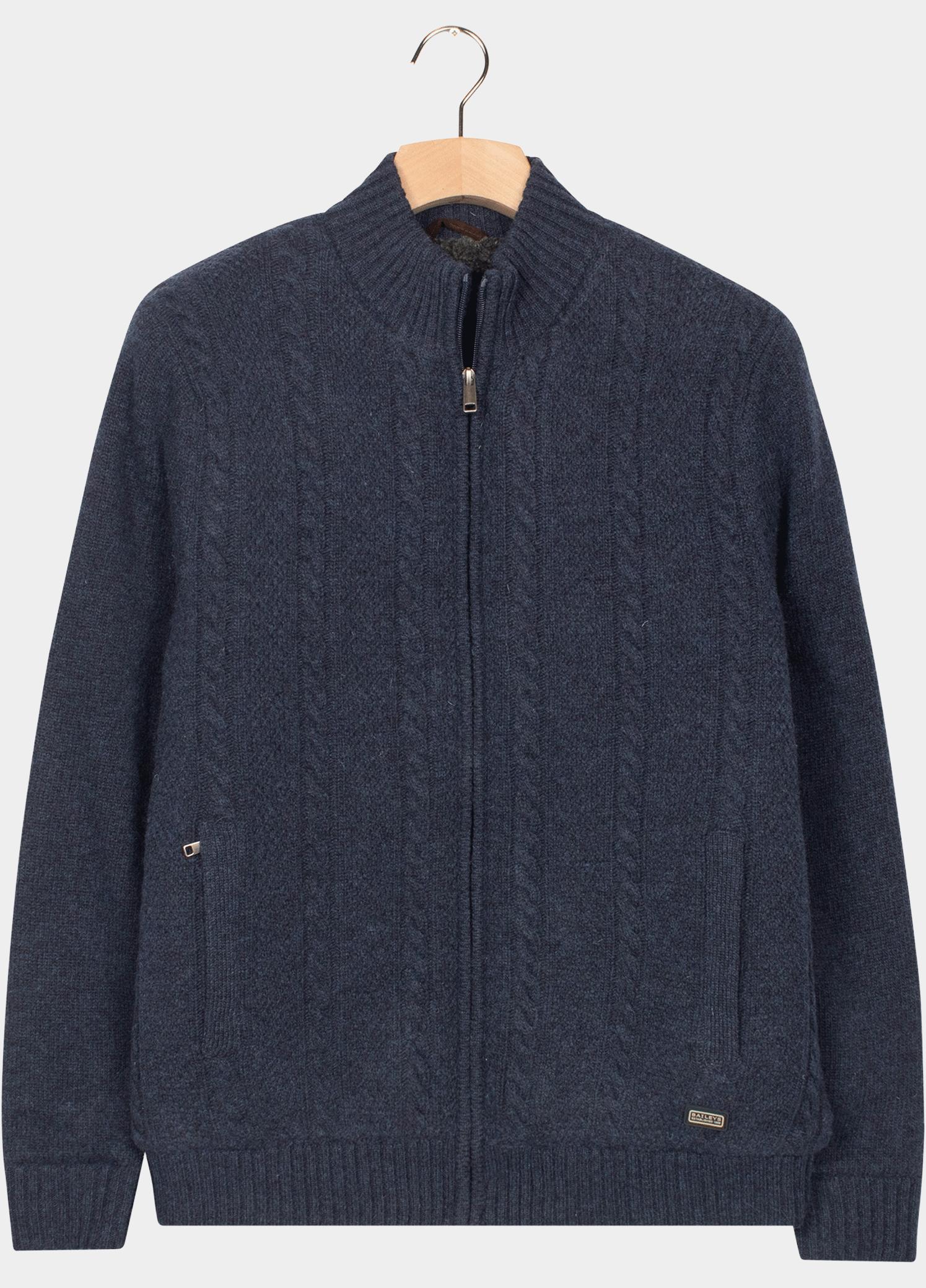 Baileys Vest heren Blauw Lined Cardigan Zip 522191/695