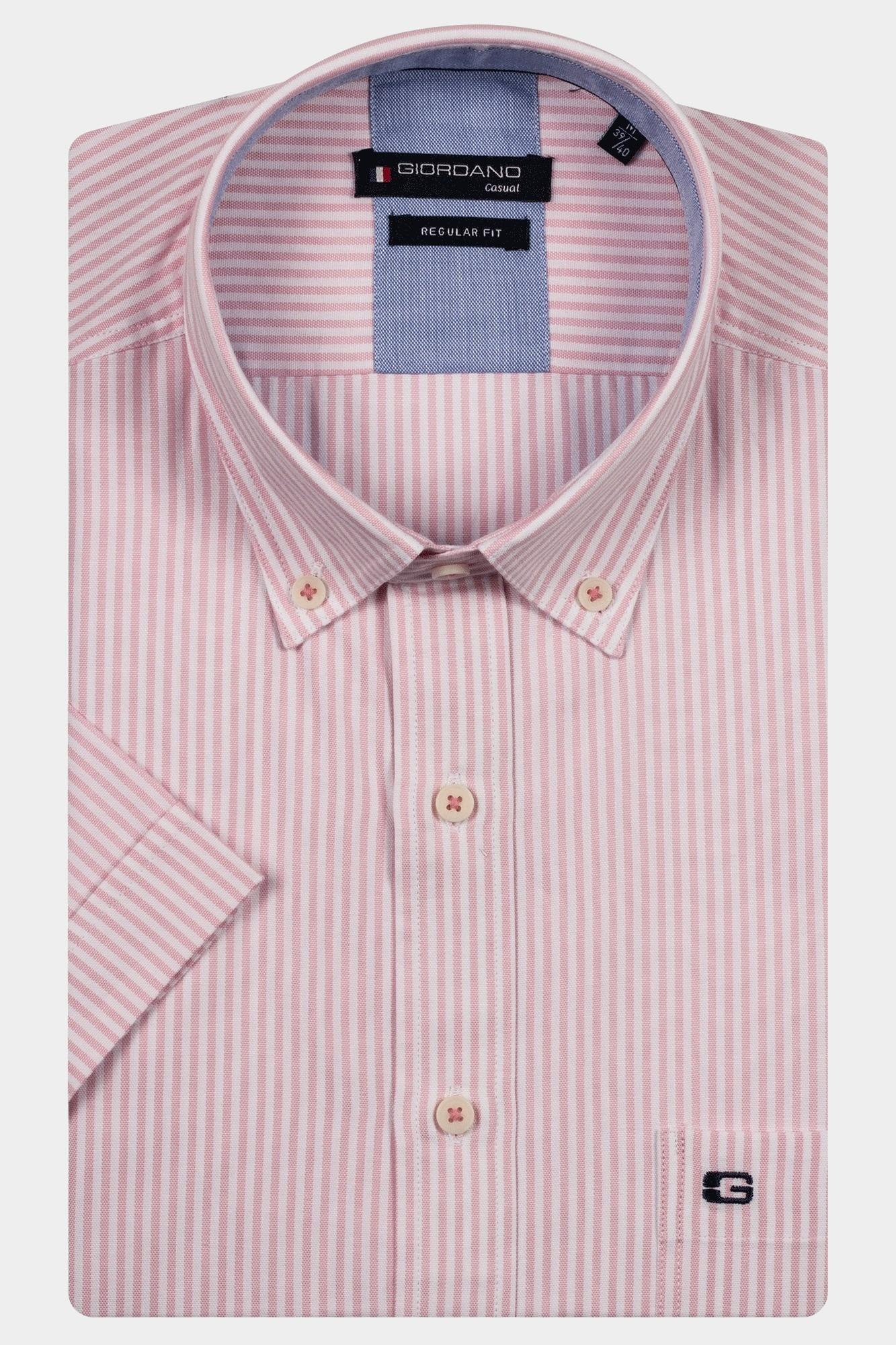 Giordano Casual hemd korte mouw Roze League short sleeve button do 516131/50