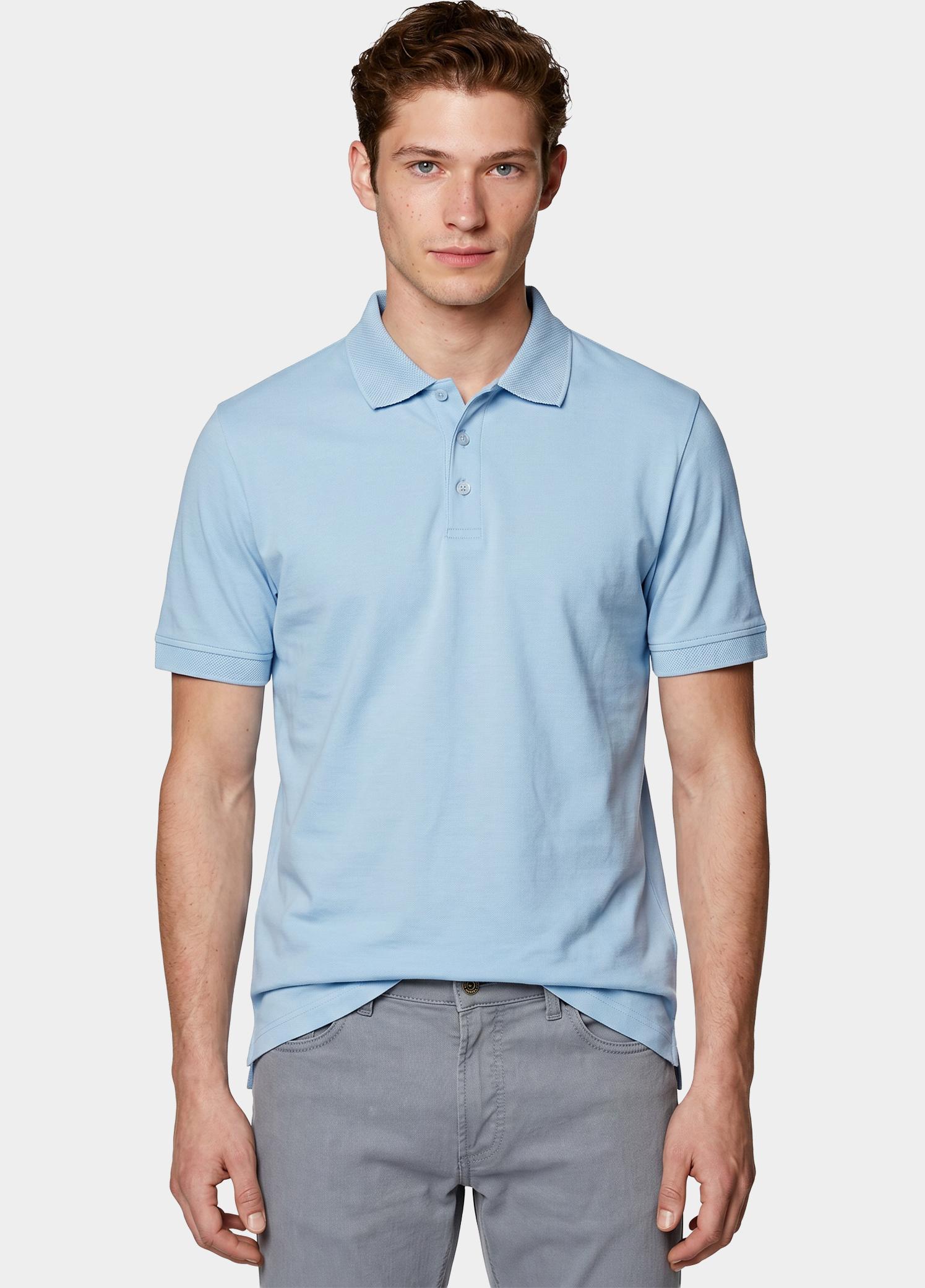 Scotland Blue Polo heren Blauw Boris Polo SPE25108BO40SB/210 light blue