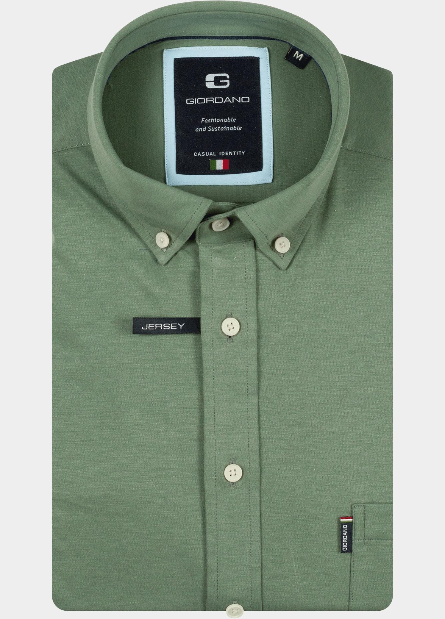 Giordano Overhemd heren Groen Dino Long Sleeve Button Down 617078/70