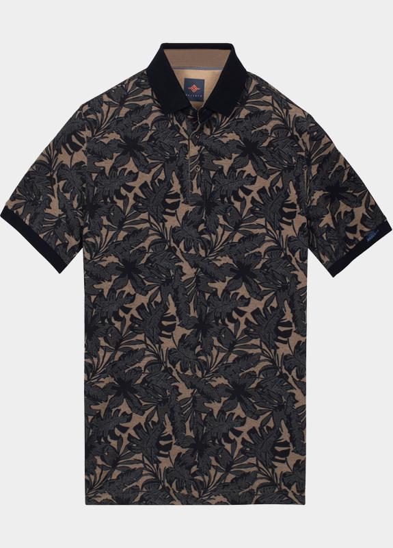 Baileys Polo heren Bruin Poloshirt 2-tone Pique, Print 615233/80