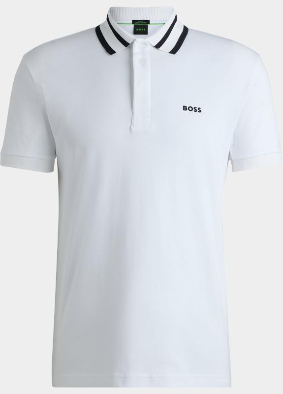 BOSS Green Polo heren Wit Paule 10262274 01 50525172/100
