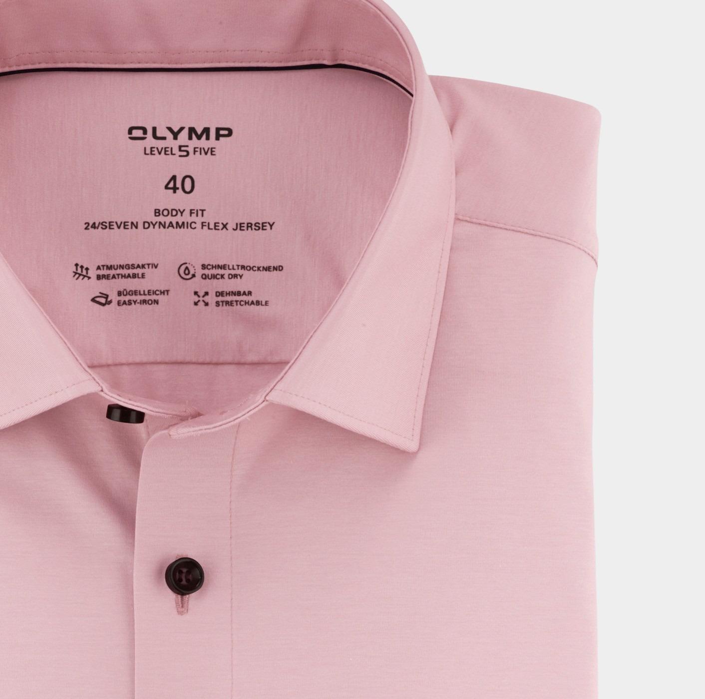 Olymp Business hemd lange mouw Roze Level Five 24/Seven 200864/93