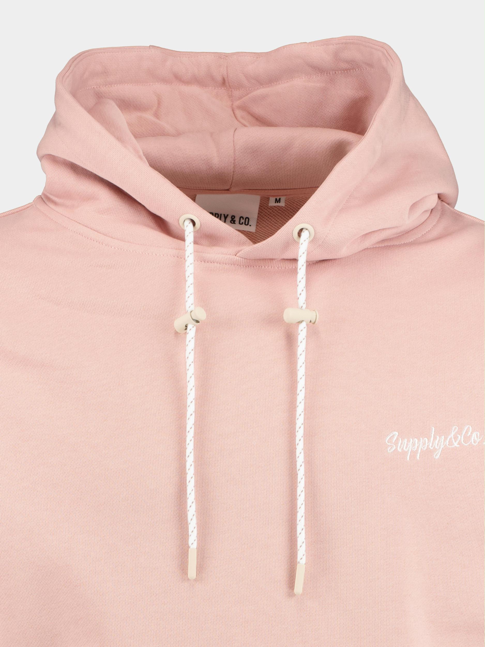 Supply & Co. Sweater Roze Nijel Hoodie With Chestembro 23112NI05/737 blush