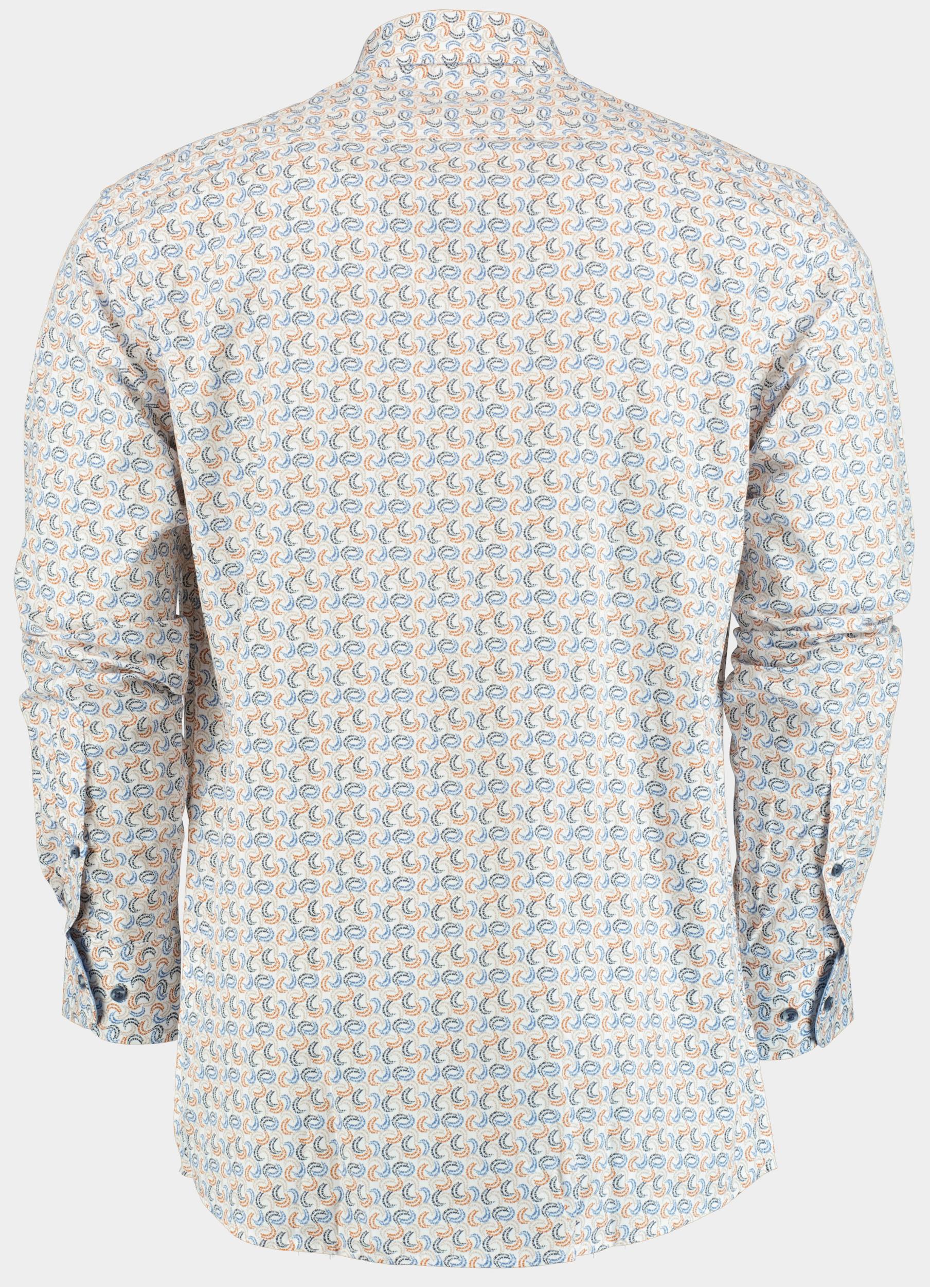 R.B. Boston Casual hemd lange mouw Bruin Regular Fit Cotton 427670/606