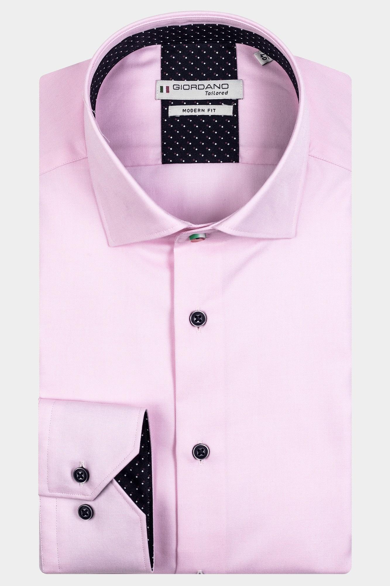 Giordano Casual hemd lange mouw Roze Maggiore, LS Semi Cutaway Fin 327888/51