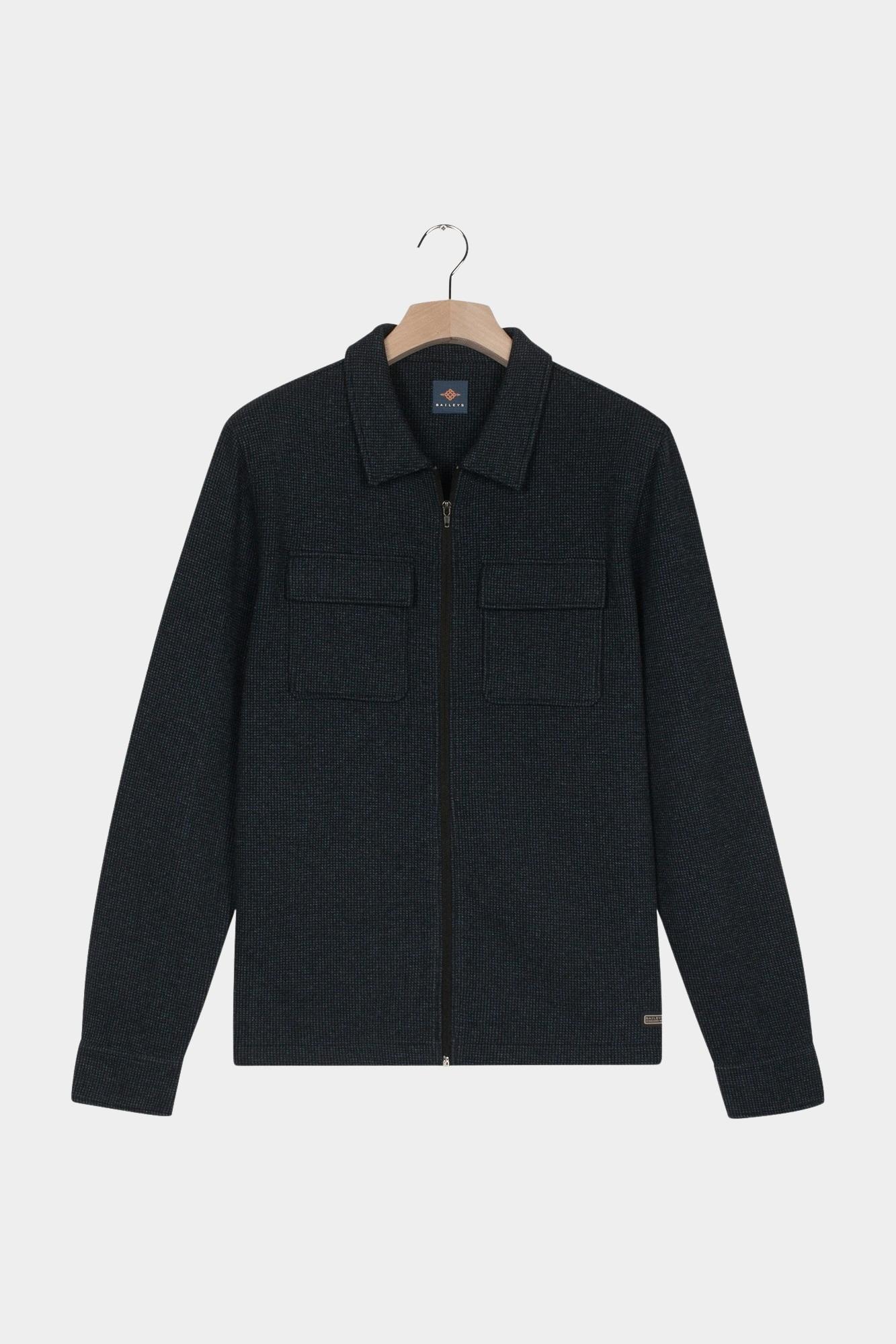 Baileys Vest Blauw Sweat Cardigan Zip - Polo Col 522249/60