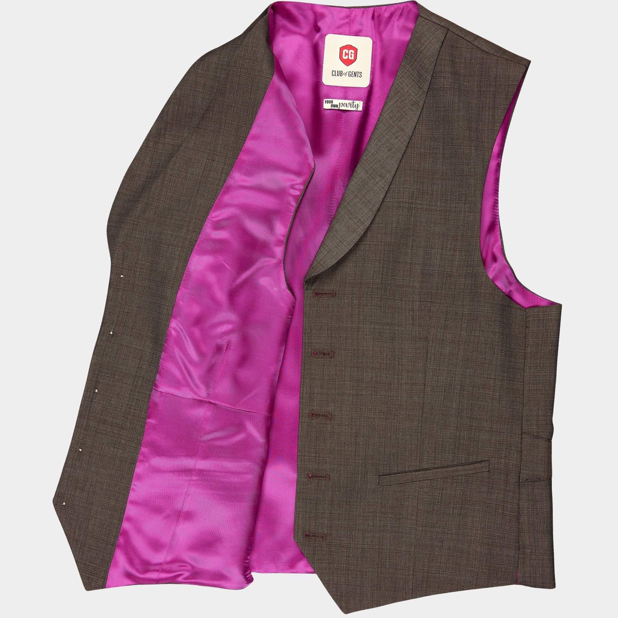 Club of Gents Gilet Mix & Match Bruin Weste/Waistcoat CG Philipp 90-146N0 / 441043/72