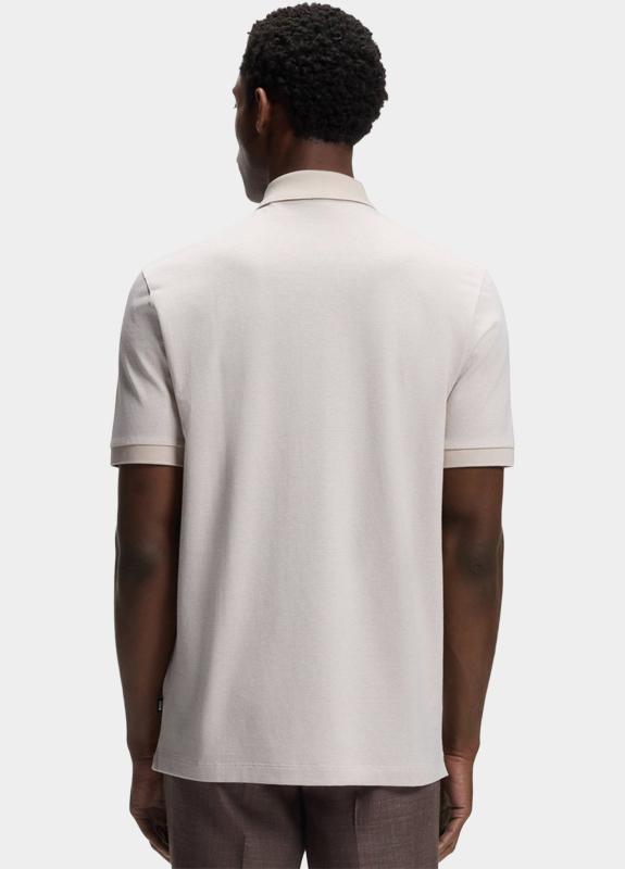 BOSS Black Polo korte mouw Beige H-Powell 102 10277814 01 50560014/286