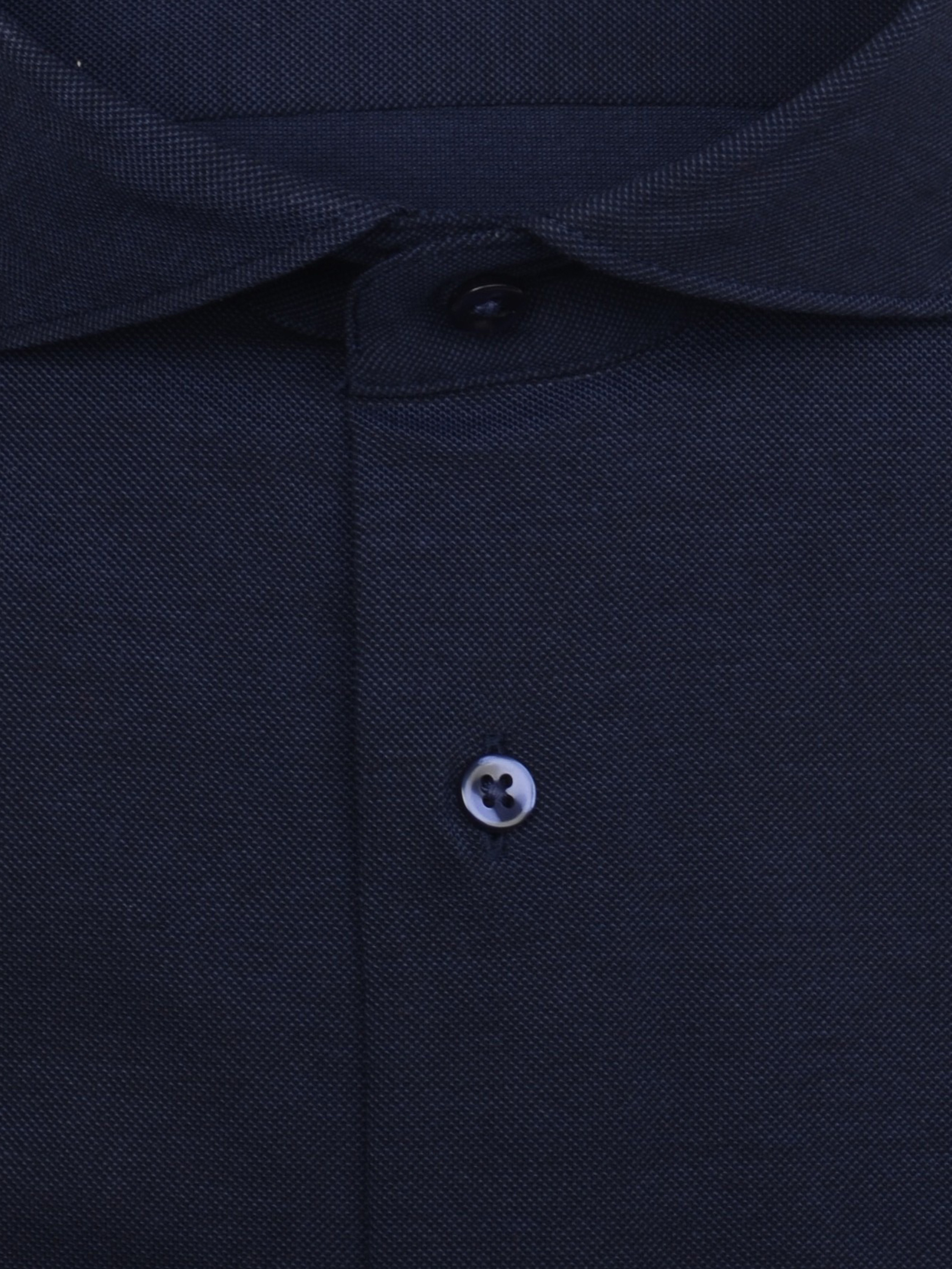 Born With Appetite Casual hemd lange mouw Blauw Seymour Knitted Pique Shirt W 00007SE78/290 navy