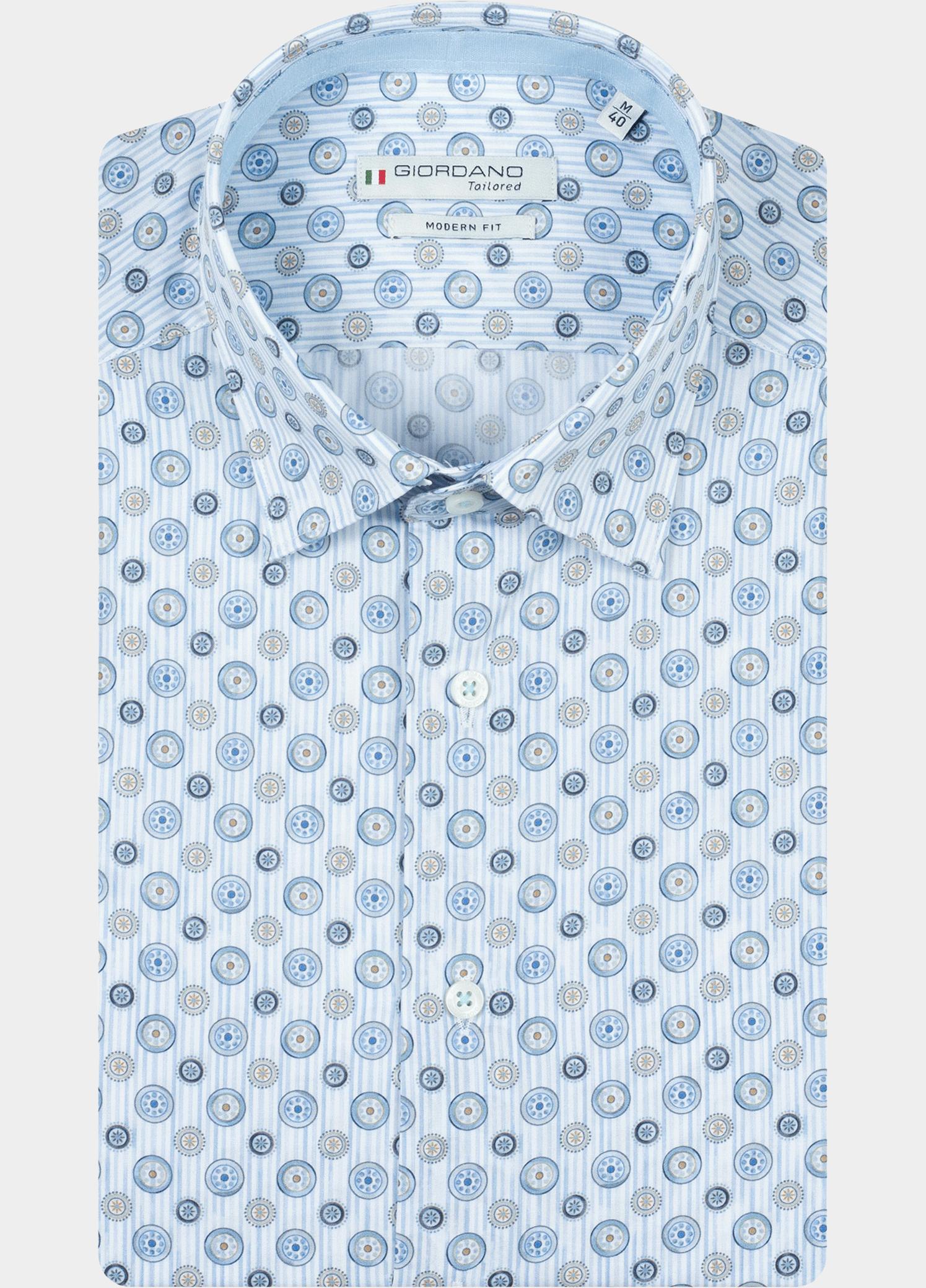 Giordano Overhemd heren Blauw Belmonte Long Sleeve Button U 617867/60