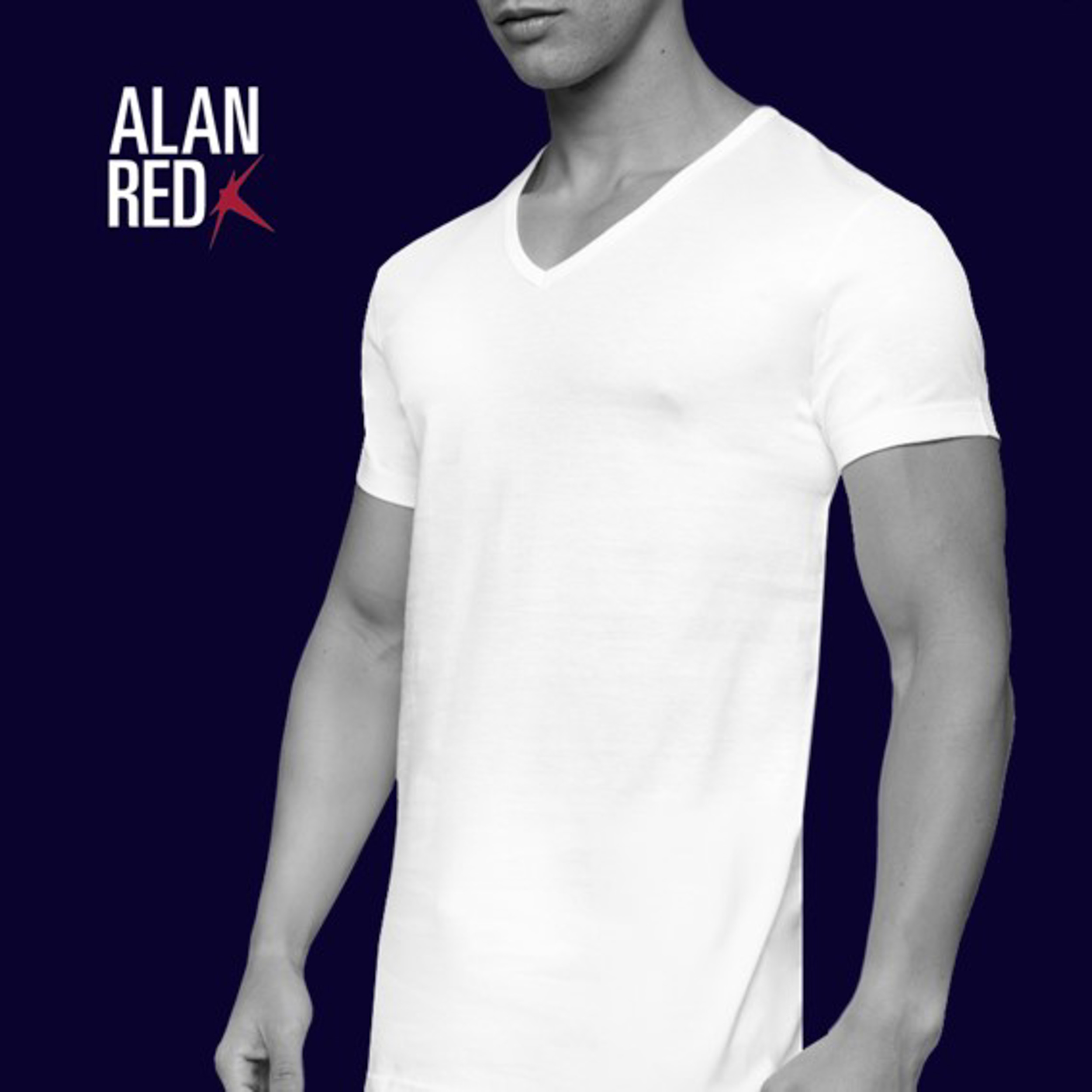 Alan Red T-shirt Wit Dean 2-pack 6661.2/01