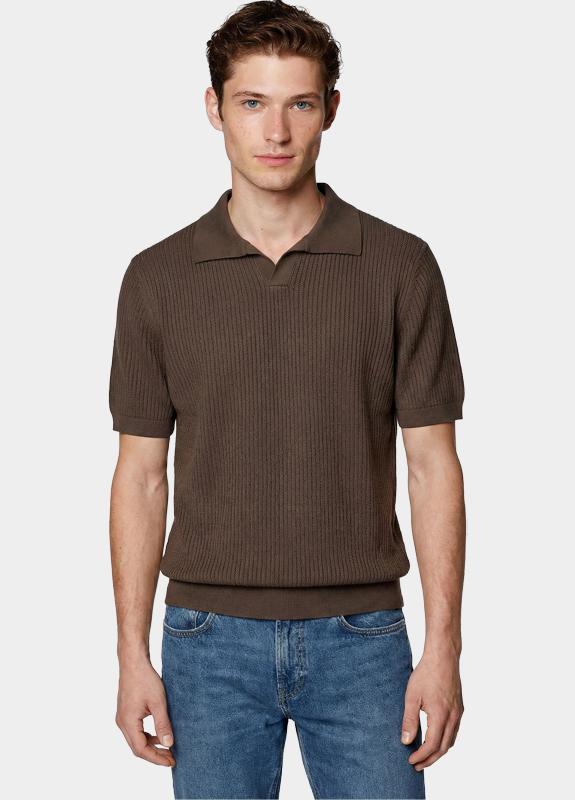 Born With Appetite Polo heren Bruin Richard Knitted Polo Ss Halfz BWA26106RI21/2002