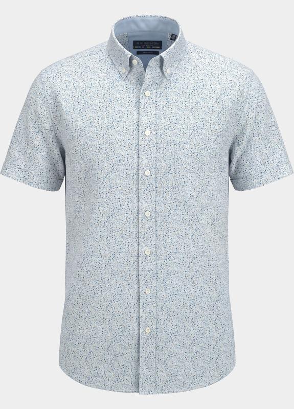 R.B. Boston overhemd korte mouw heren Multi Marshall SS Button Down 616670/604