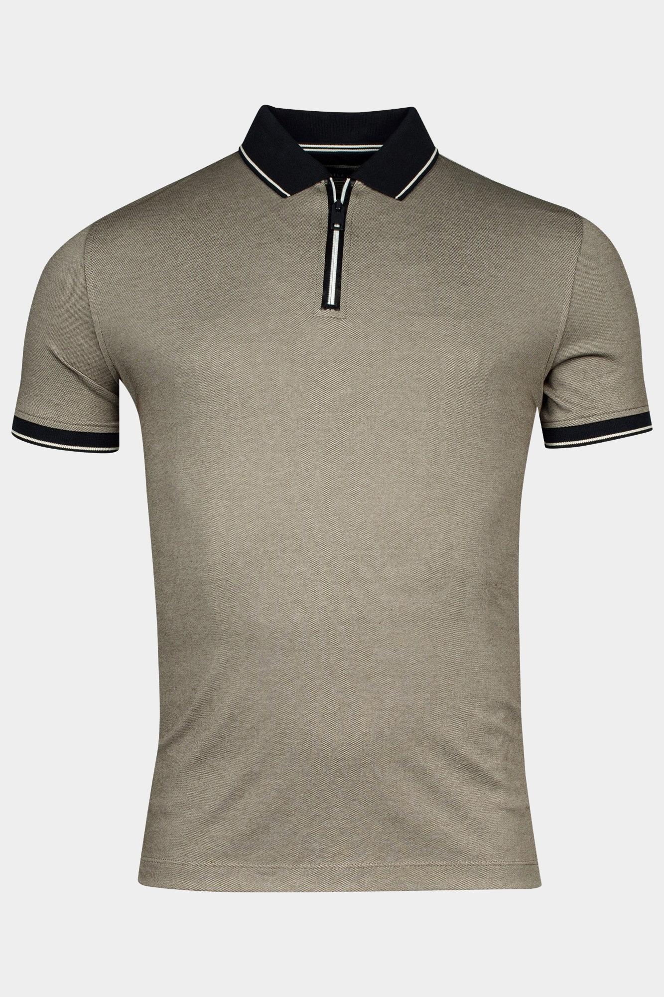 Baileys Polo korte mouw Groen Poloshirt 2-tone Oxford 415219/75
