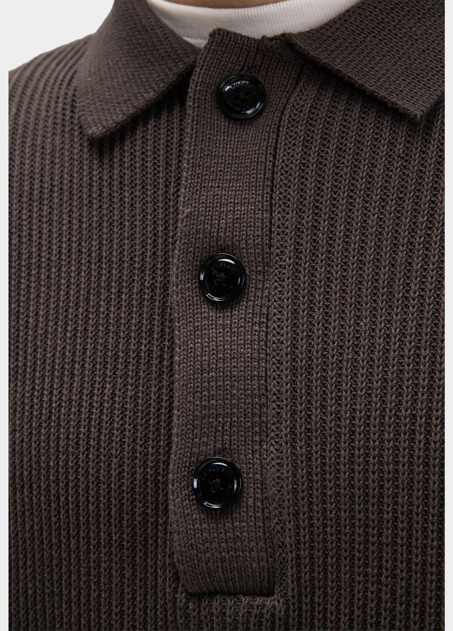 Butcher of Blue Polo lange mouwen heren Bruin Galway M2626033/420