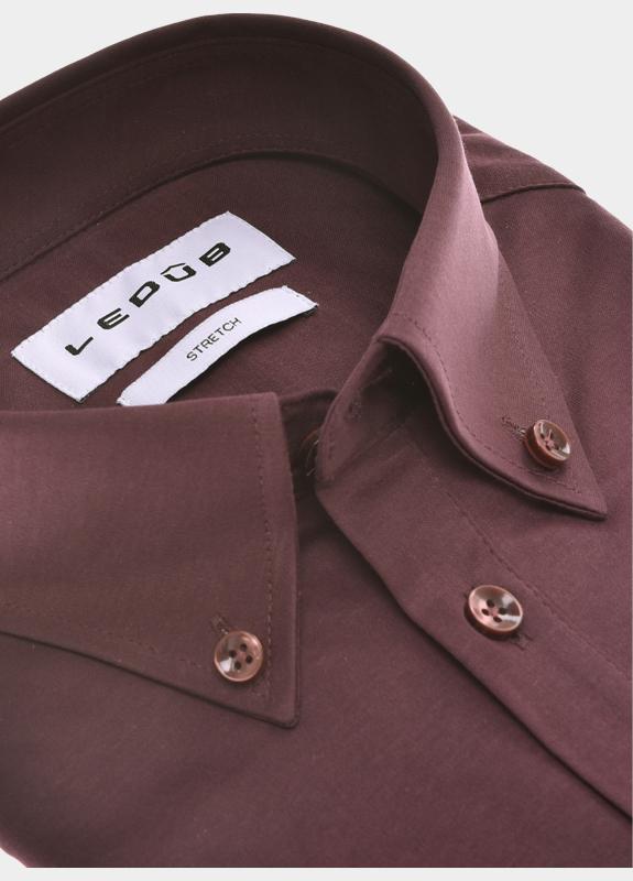 Ledub Polo lange mouw Rood  0702126/480-000-000