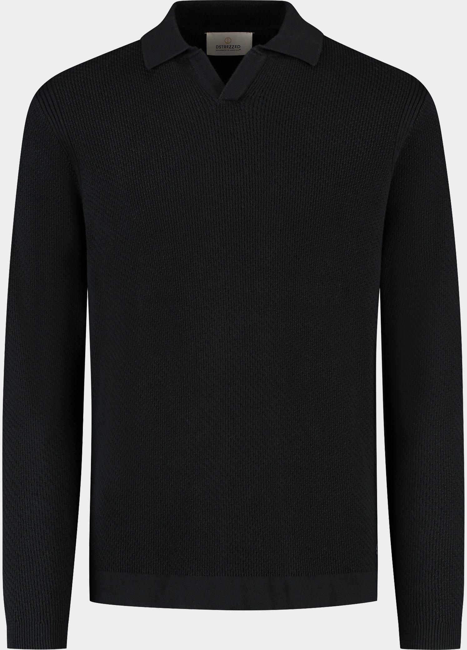 Dstrezzed Polo lange mouw Zwart Kostas Longsleeve Polo 405934/999