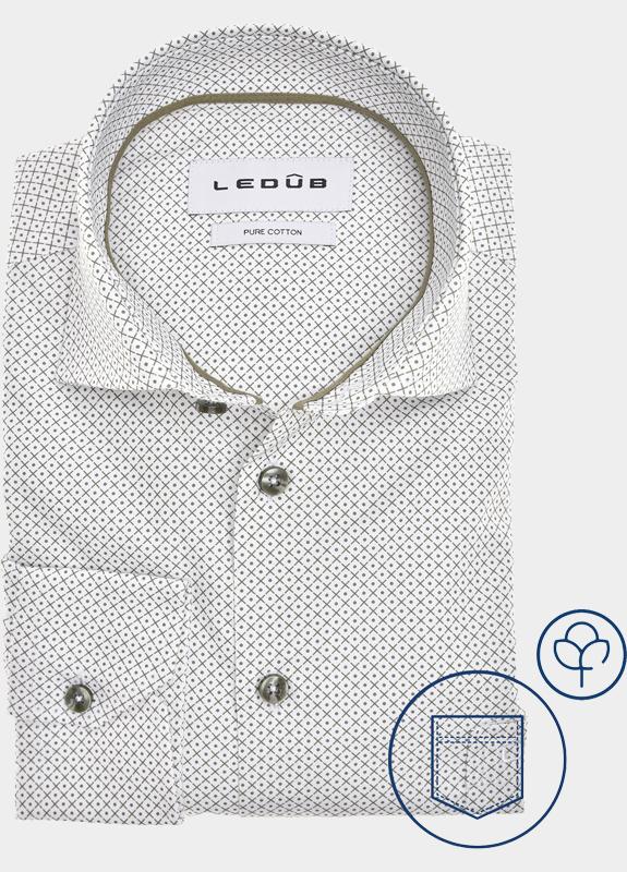 Ledub Business hemd lange mouw Groen  0702040/560-550-000