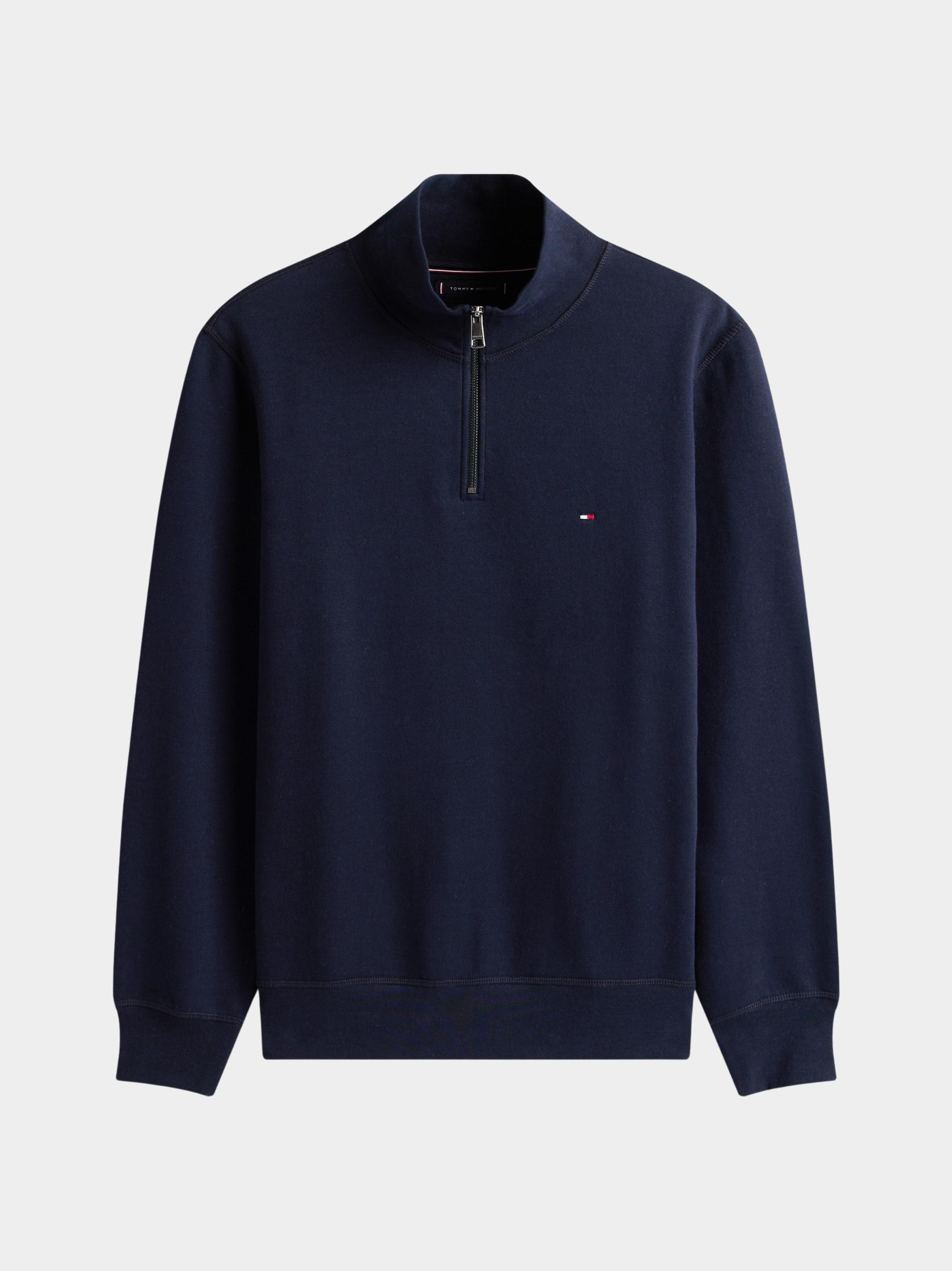 Tommy Hilfiger Half Zip Blauw ESSENTIAL FLEECE 1/4 ZIP MW0MW37233/DW5
