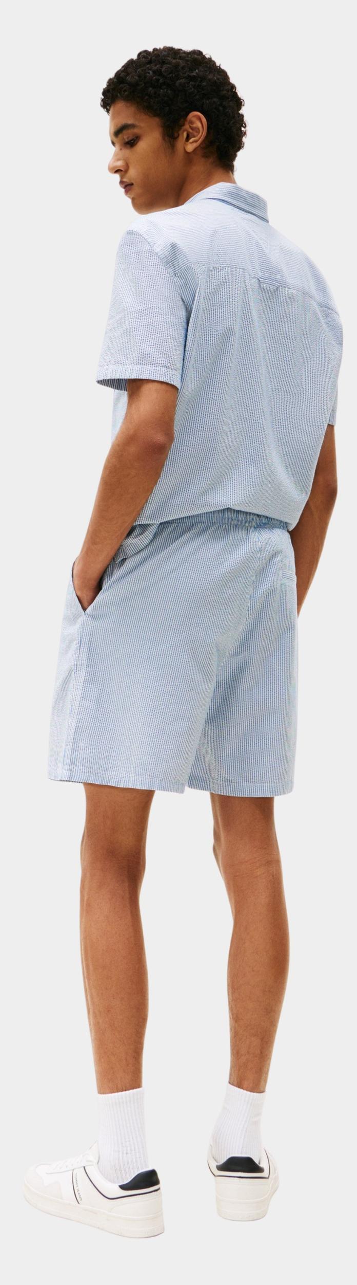 Tommy Jeans Zwembroek Blauw TJM SEERSUCKER STP BEACH SHOR DM0DM21946/DY6