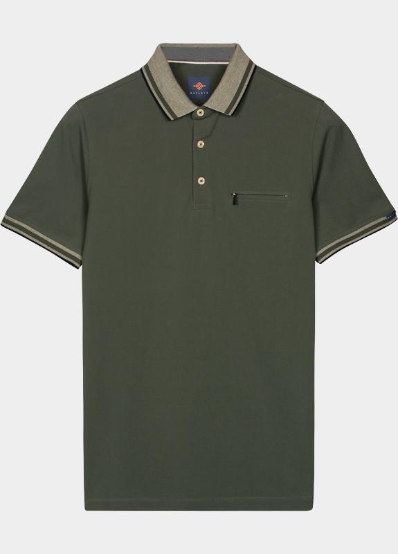 Baileys Polo heren Groen Poloshirt 2-tone Solid 615212/73