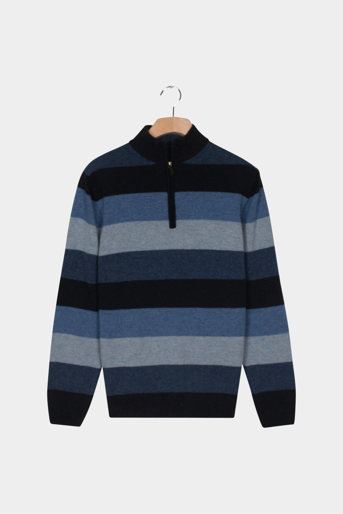 Baileys Half Zip Blauw Pullover 1/2 Zip 10gg, single 528421/60