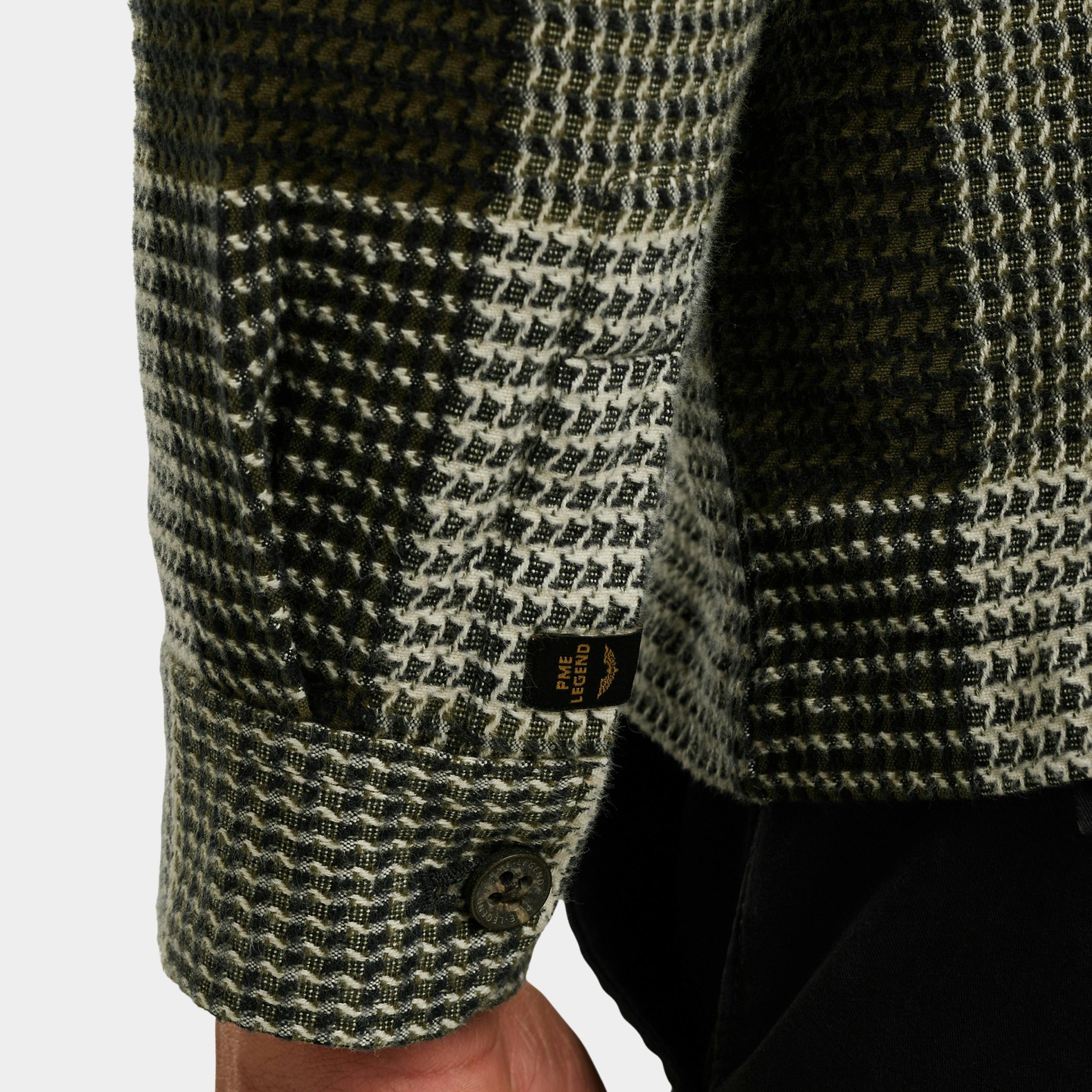 PME Legend Casual hemd lange mouw Groen LONG SLEEVE SHIRT Structure B PSI2508214/6416