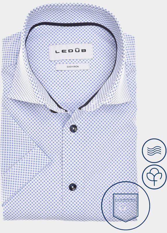 Ledub Business hemd korte mouw Blauw  0702001/140-196-000