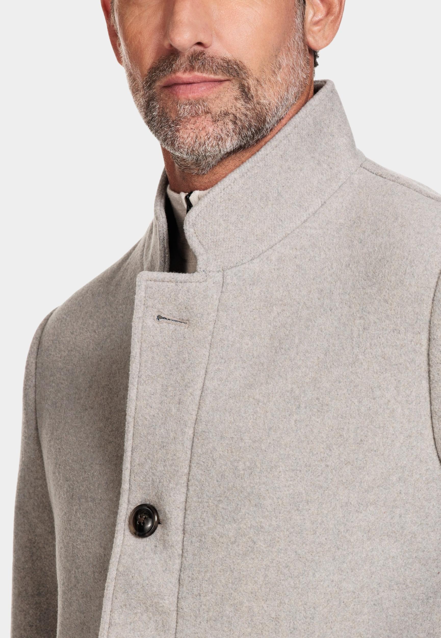 Giordano Wollen Jack Beige Coat Brian Wool Mix Melange 322621/82