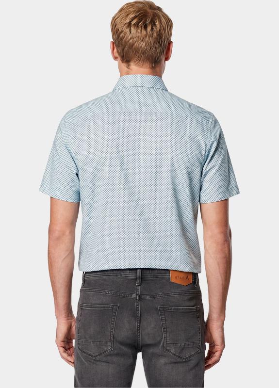 R.B. Boston overhemd korte mouw heren Multi Marshall SS Button Down 616670/716