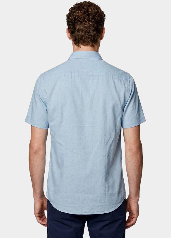 Commander flag overhemd korte mouw heren Blauw  214008380/641