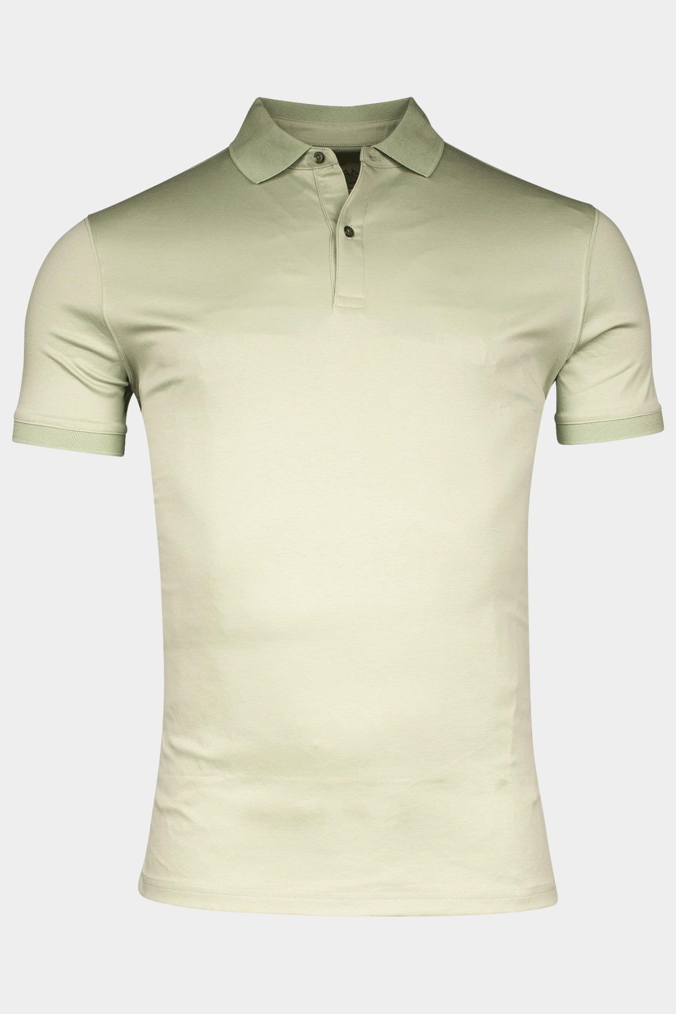 Giordano Polo korte mouw Groen Lino short sleeve polo Liquid 516578/71