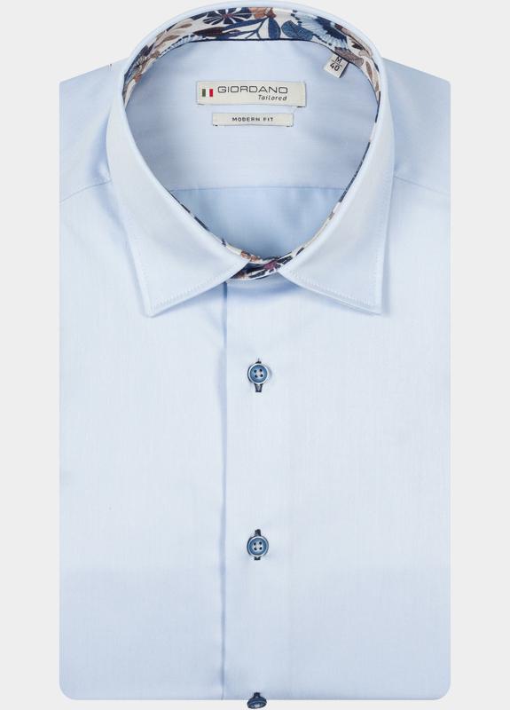 Giordano Overhemd heren Blauw Belmonte Long Sleeve Button U 617885/61