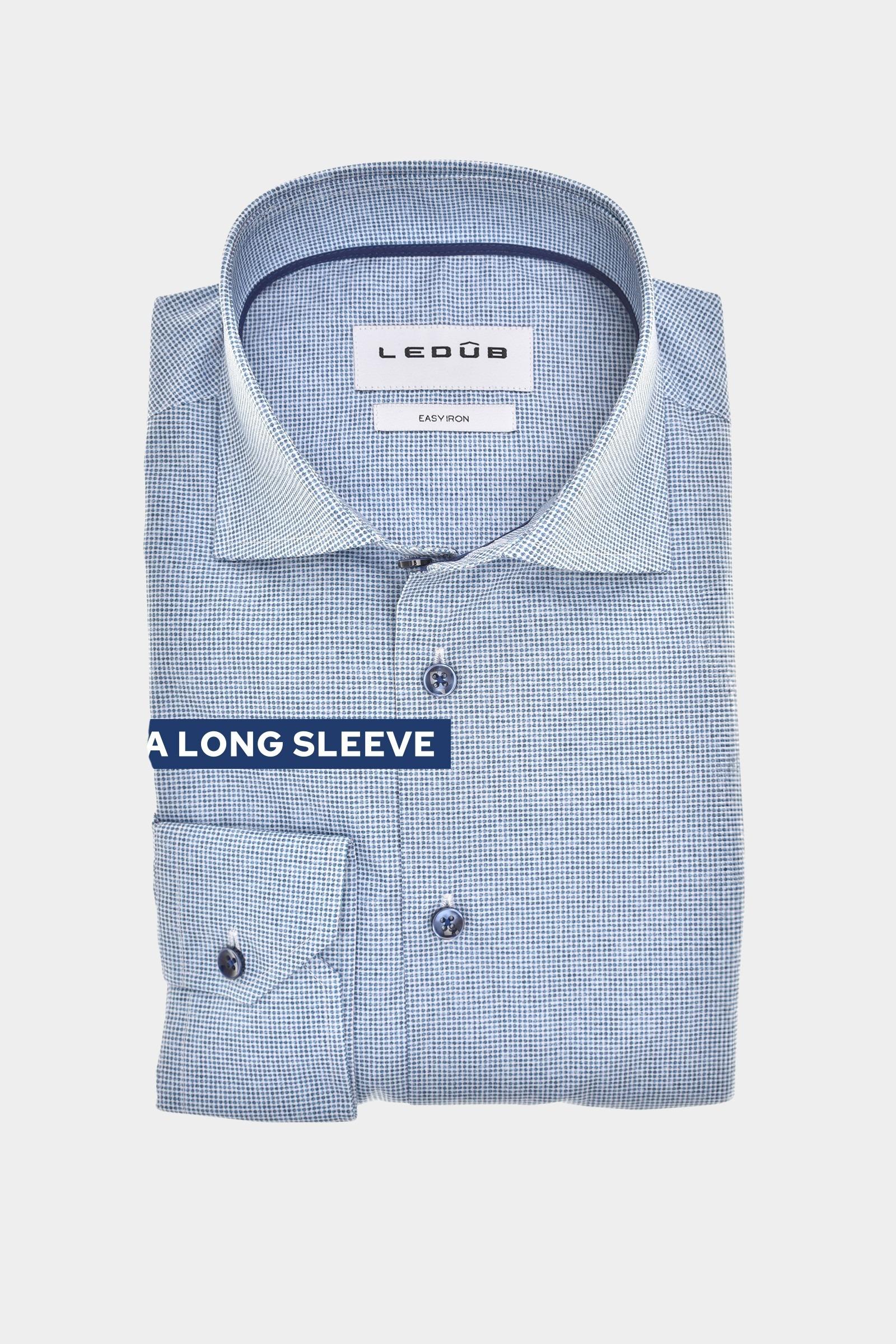 Ledub Overhemd extra lange mouw Blauw MFN7 0143095/160-175-000