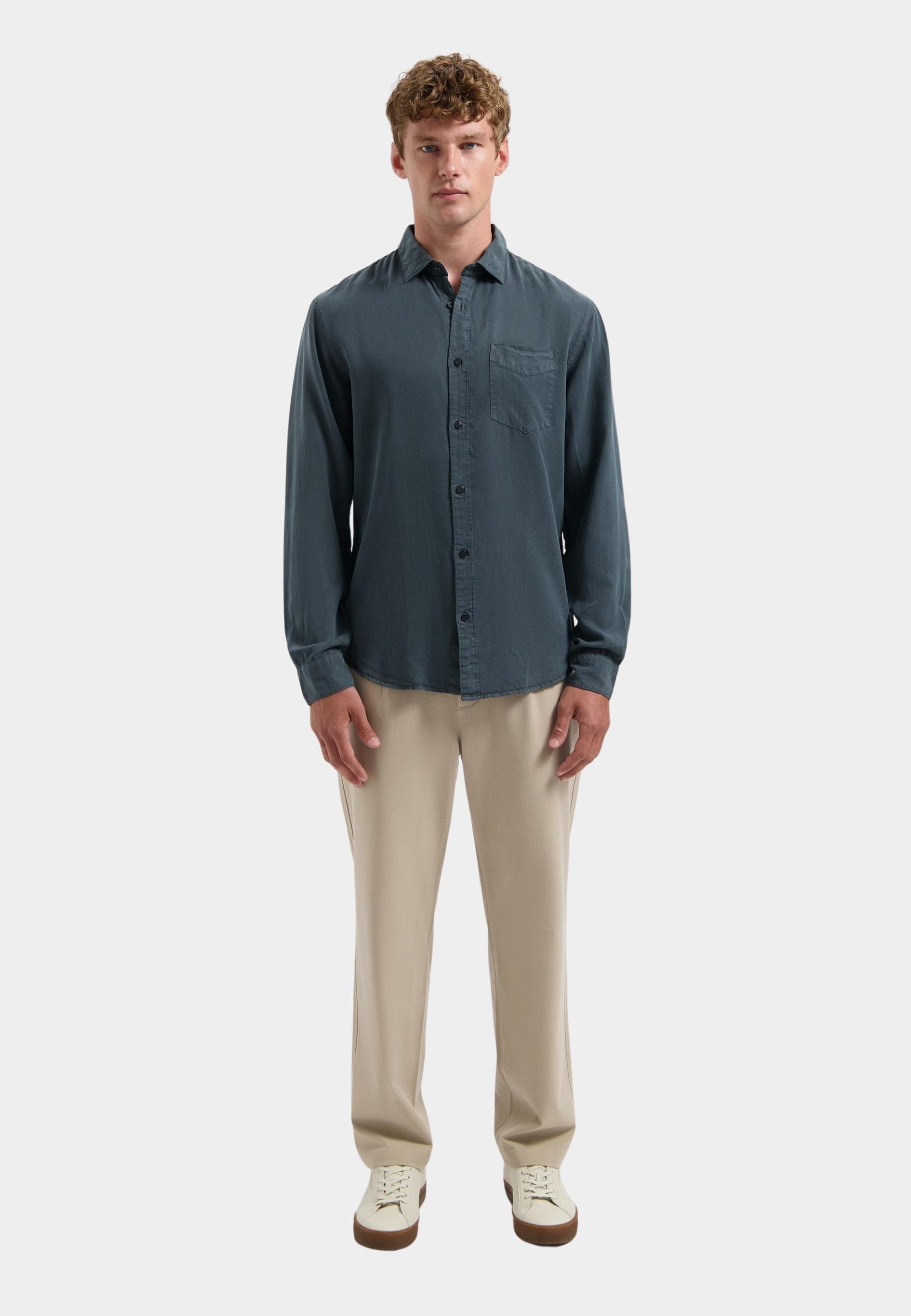 Dstrezzed Casual hemd lange mouw Groen DS_Lamont Shirt 303754-AW25/562