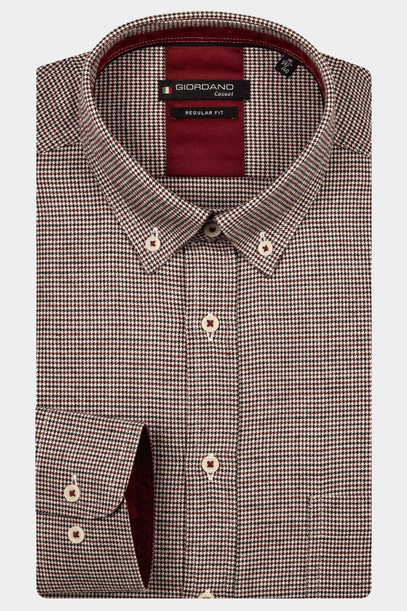 Giordano Casual hemd lange mouw Paars Ivy long sleeve button down M 527310/40