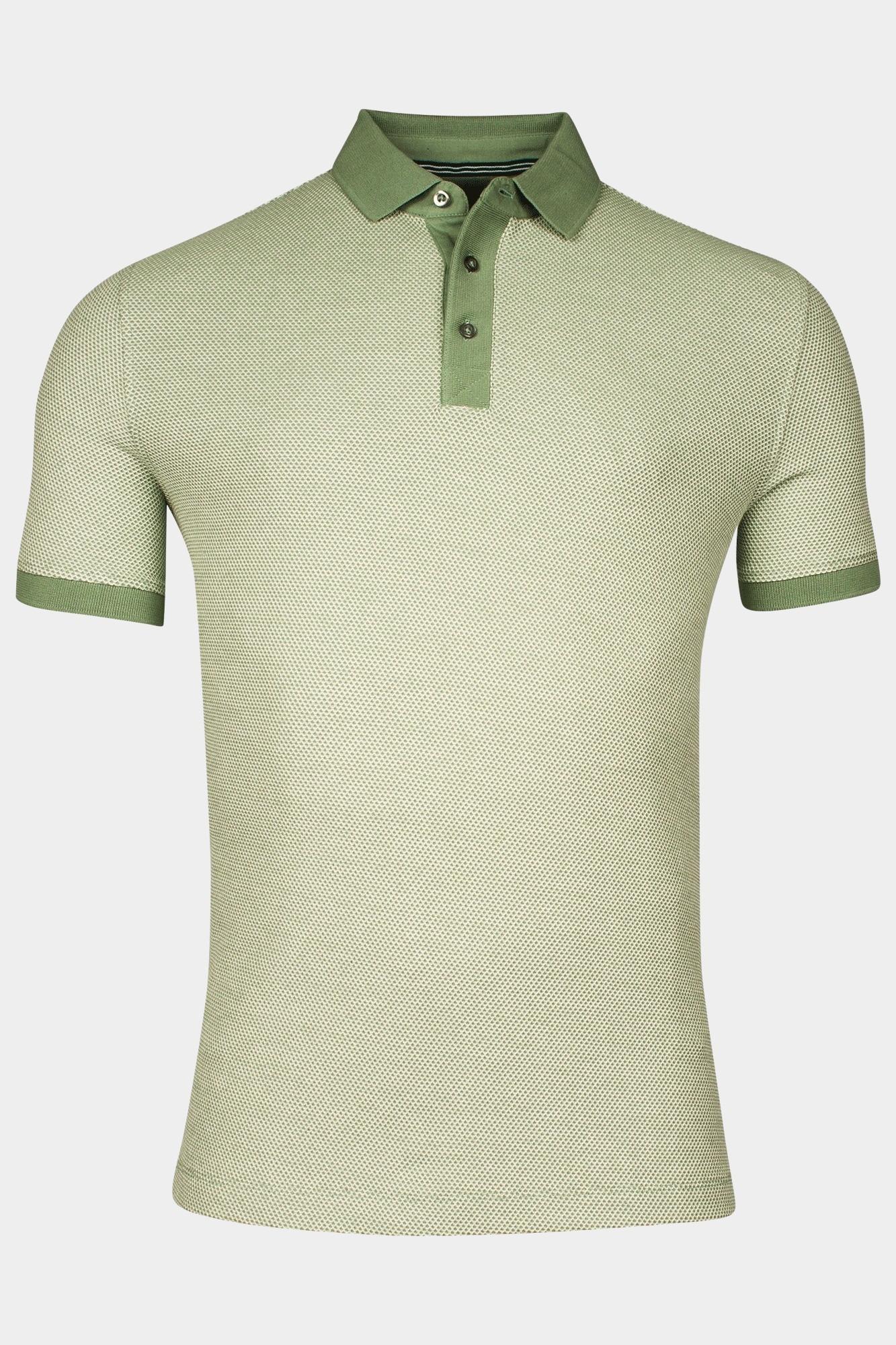 Baileys Polo korte mouw Groen Poloshirt 2-tone Structure PI 515274/72