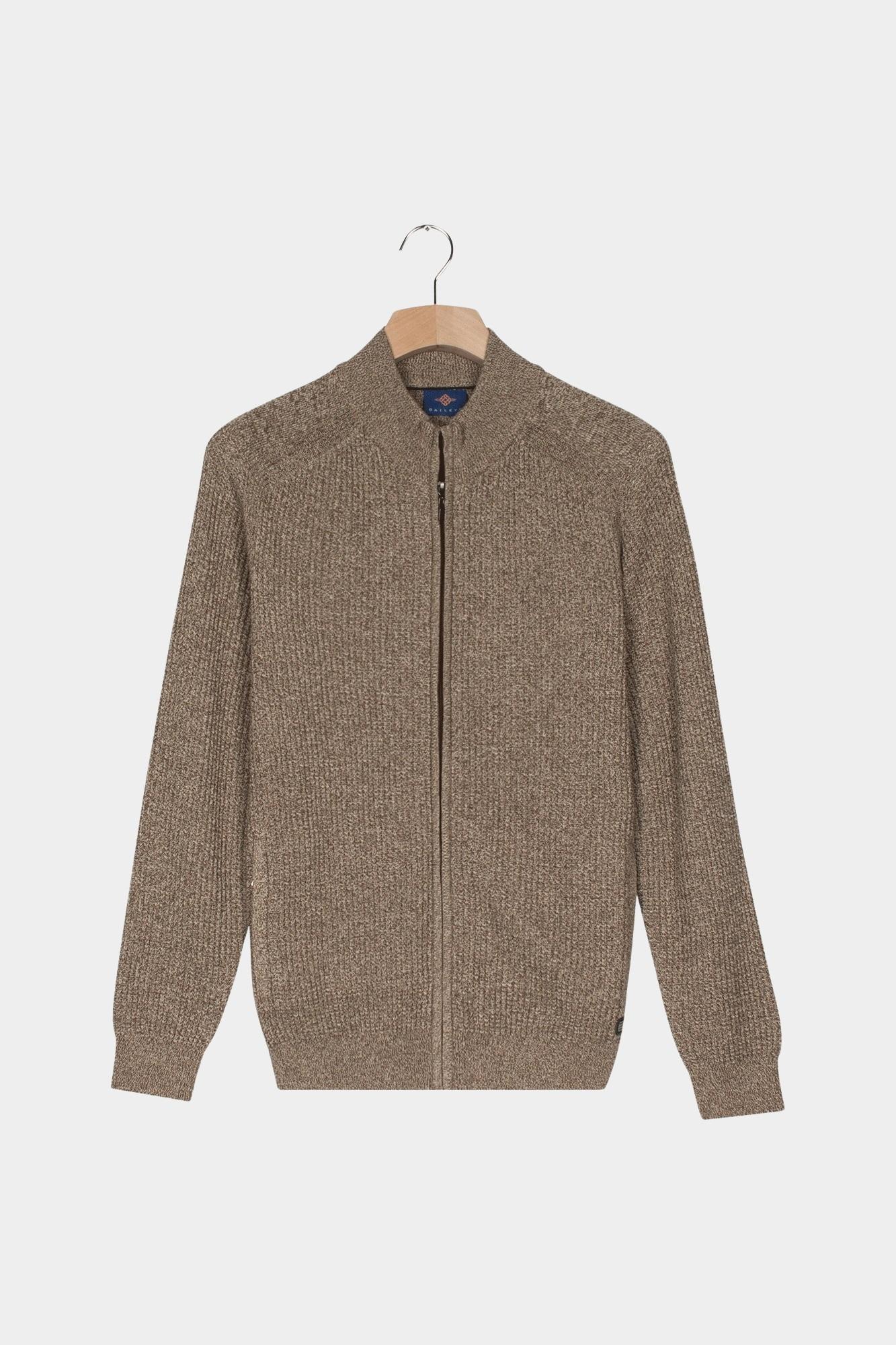 Baileys Vest Bruin Cardigan Zip  9gg, all-over S 522024/875