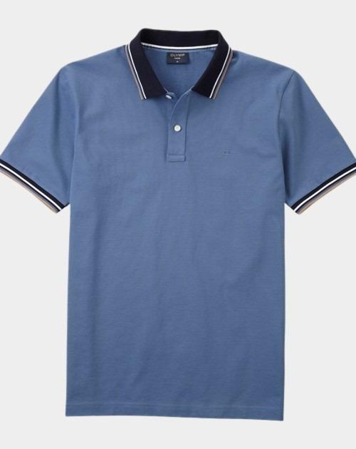 Olymp Polo korte mouw Blauw Polo PiquÃ© solid 541152/13