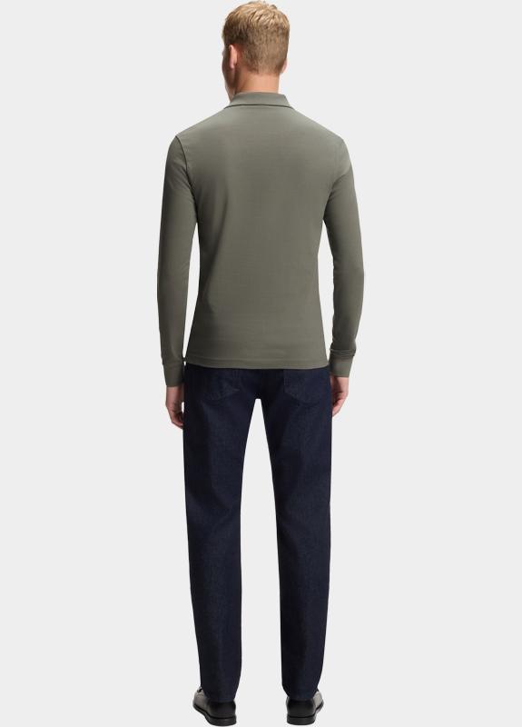 BOSS Orange Polo lange mouw Grijs Passerby 10256683 01 50507704/076