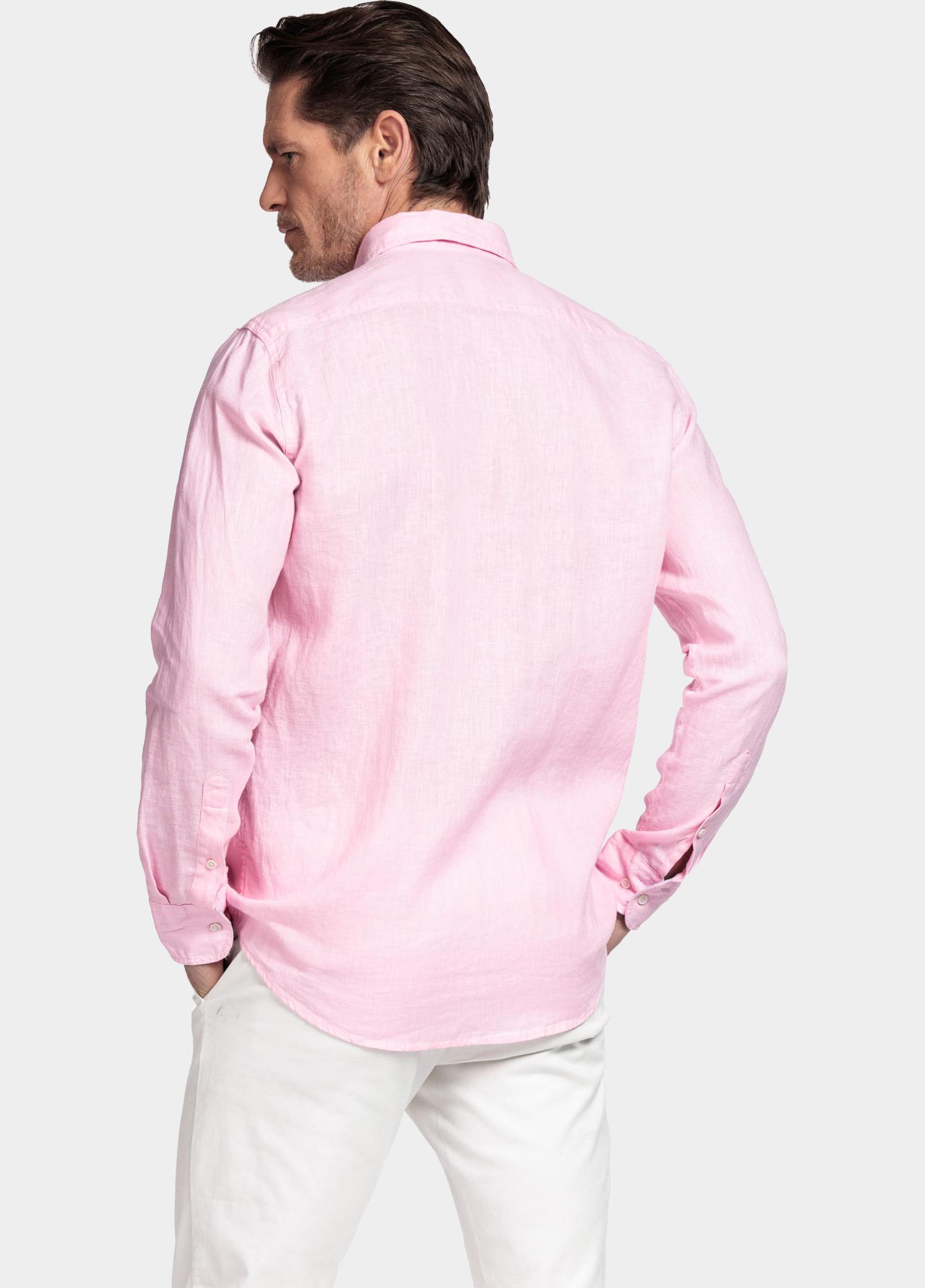 Giordano Overhemd heren Roze Ivy Long Sleeve Button Down S 617009/50