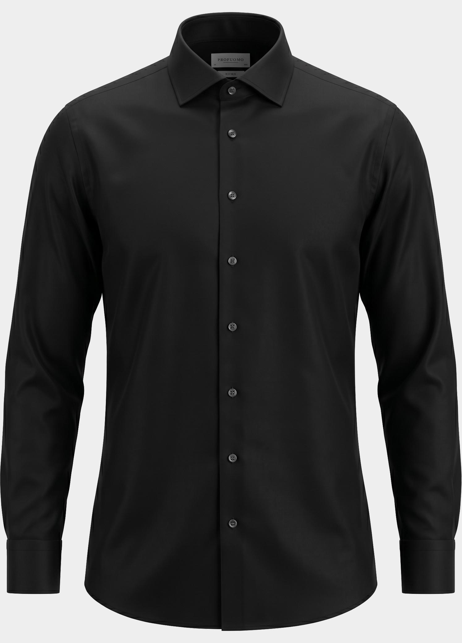 Profuomo Business hemd lange mouw Zwart  PP2H00010/D