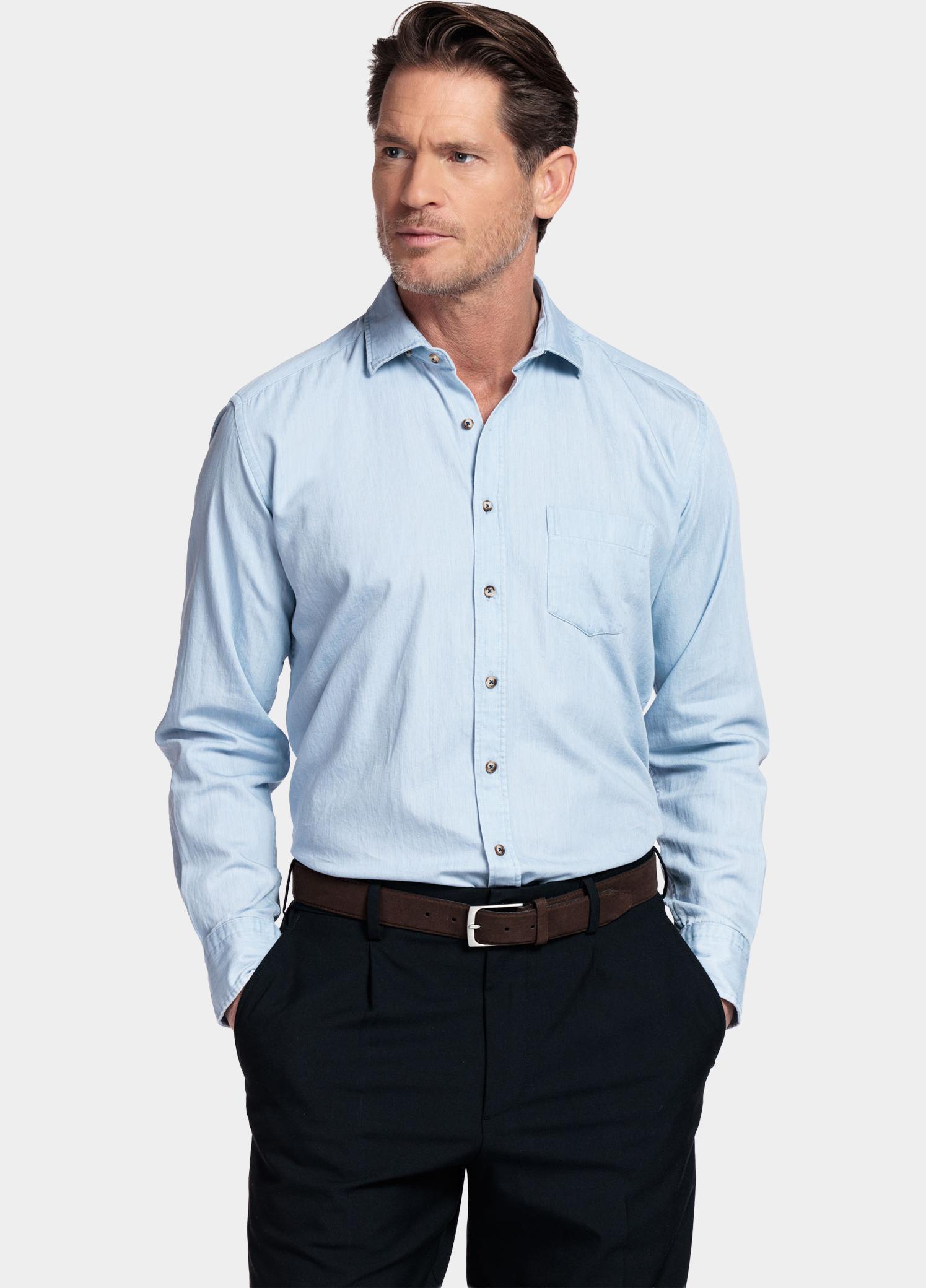Giordano Overhemd heren Blauw Verona long Sleeve Button Dow 617015/61