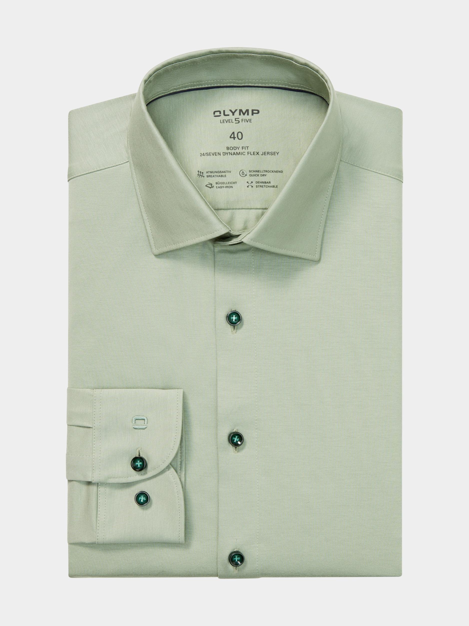 Olymp Business hemd lange mouw Groen 24/7 Level 5 200869/46